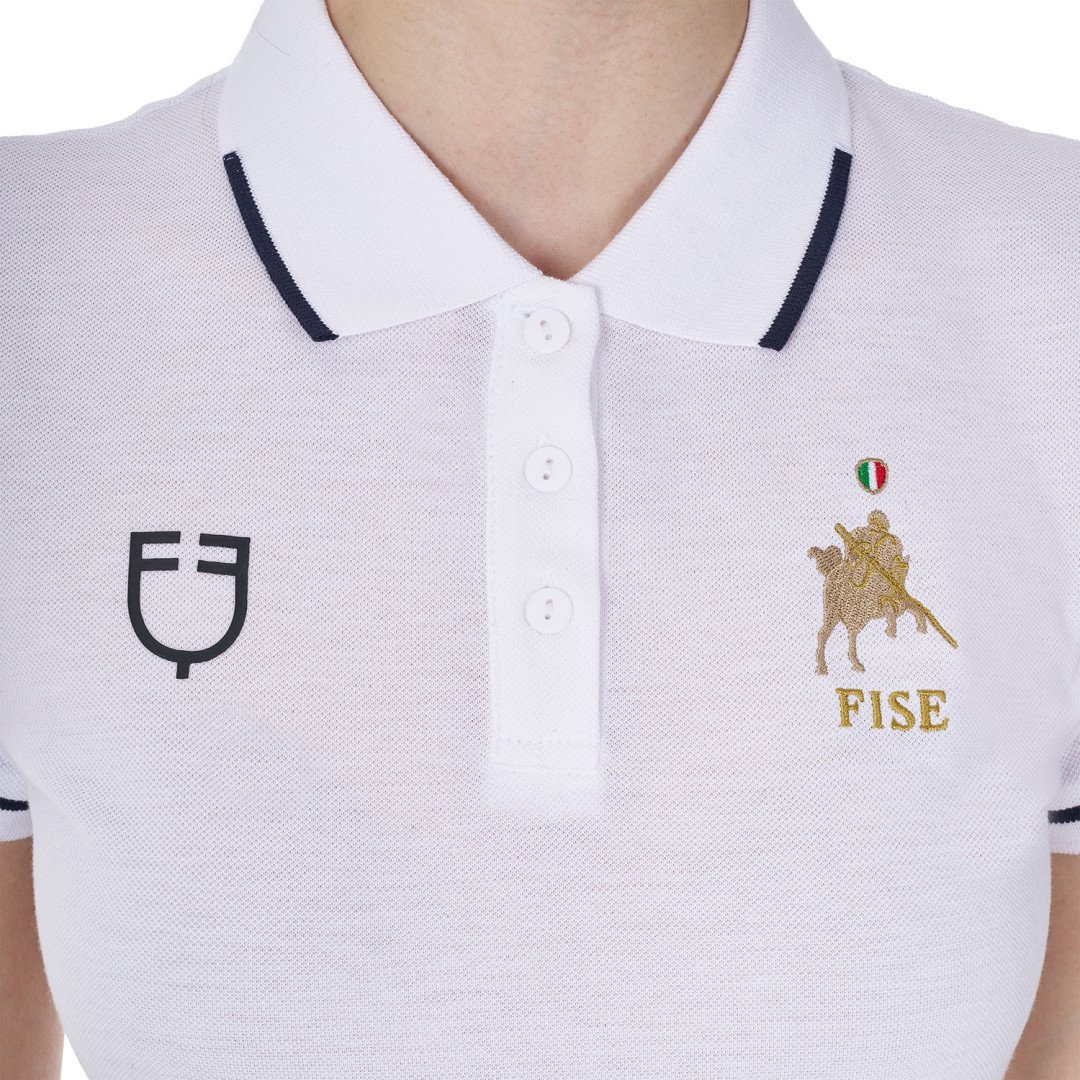 Startseite Polo donna da allenamento tre bottoni Equestro X FISE 53,28&nbsp;€
