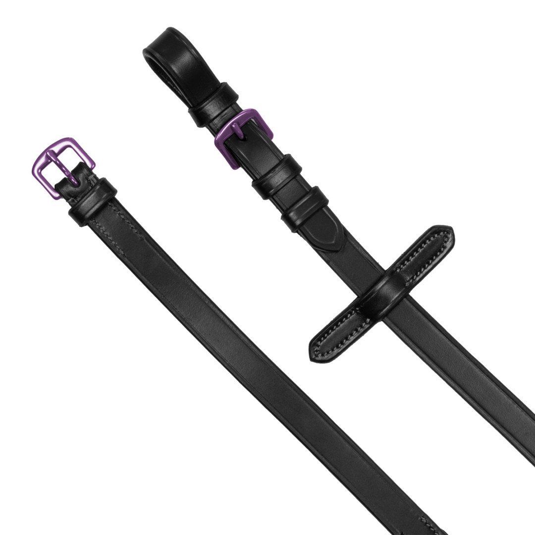 Violet fitting leather and rubber Reins