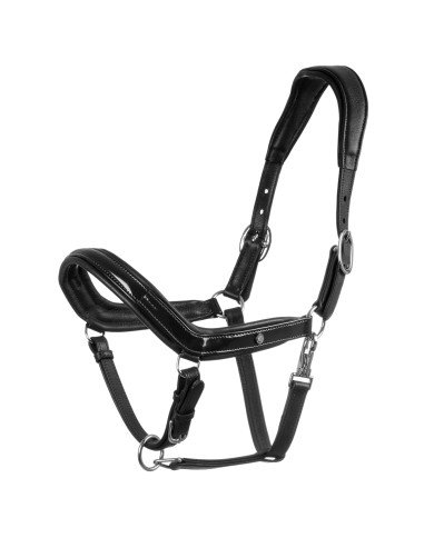 Cavezza cuoio lucido fibbie rose gold