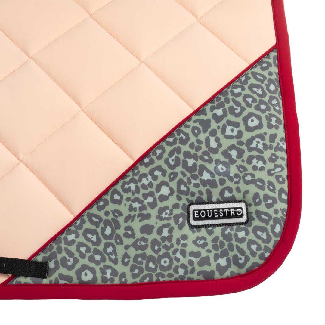 Jumping Saddlepad in technical fabric with leopard print insert