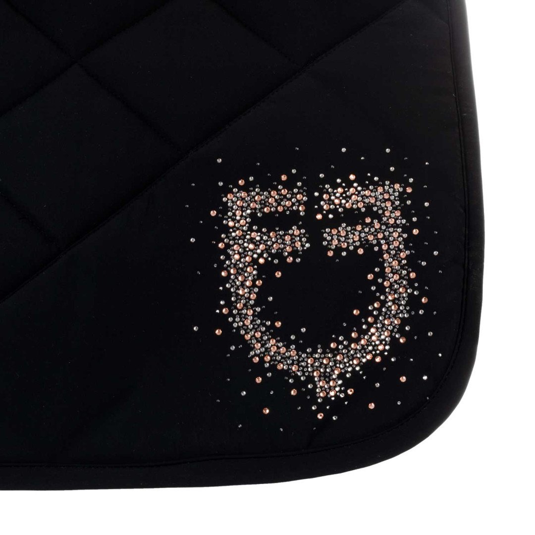 Tapis de selle obstacle en tissu technique avec logo strass