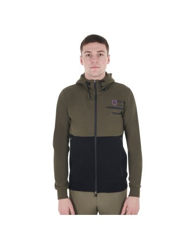 Men's hooded sweatshirt with internal fleece