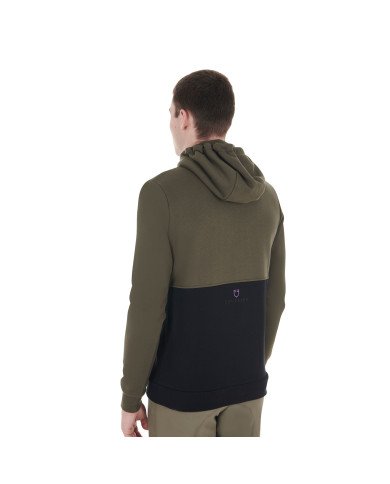 Men's hooded sweatshirt with internal fleece