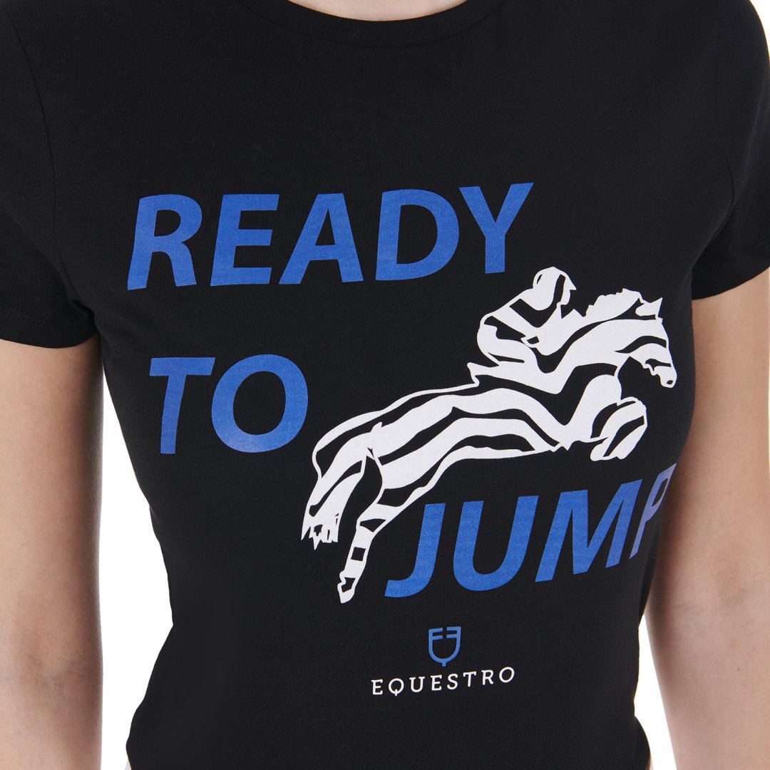 Ready to Jump Damen-Baumwoll-T-Shirt