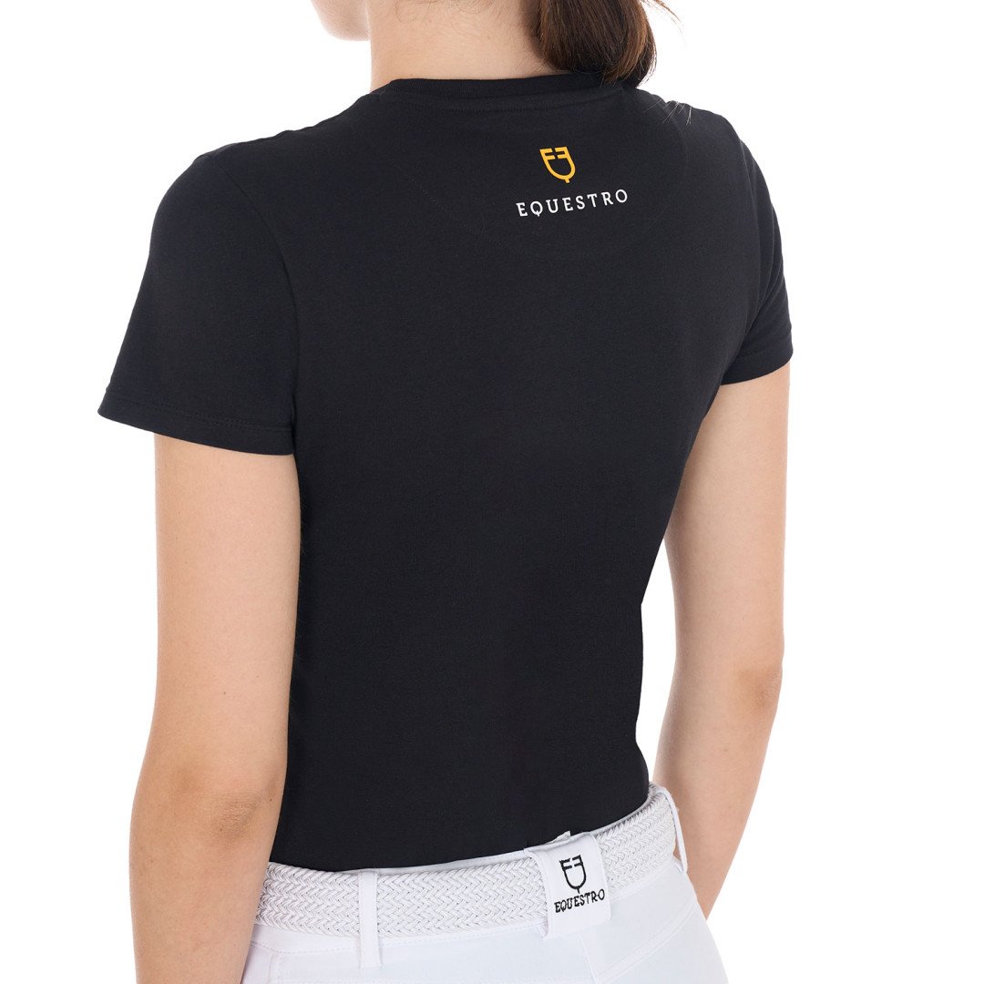 Camiseta básica de mujer con logo tono sobre tono
