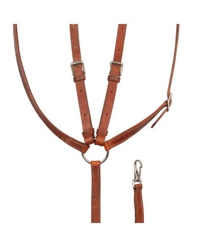 POOL'S Running martingale FAT LEATHER NECKLACE