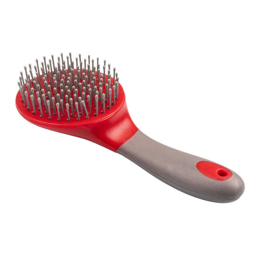Brosse à queue et à crinière ronde avec manche