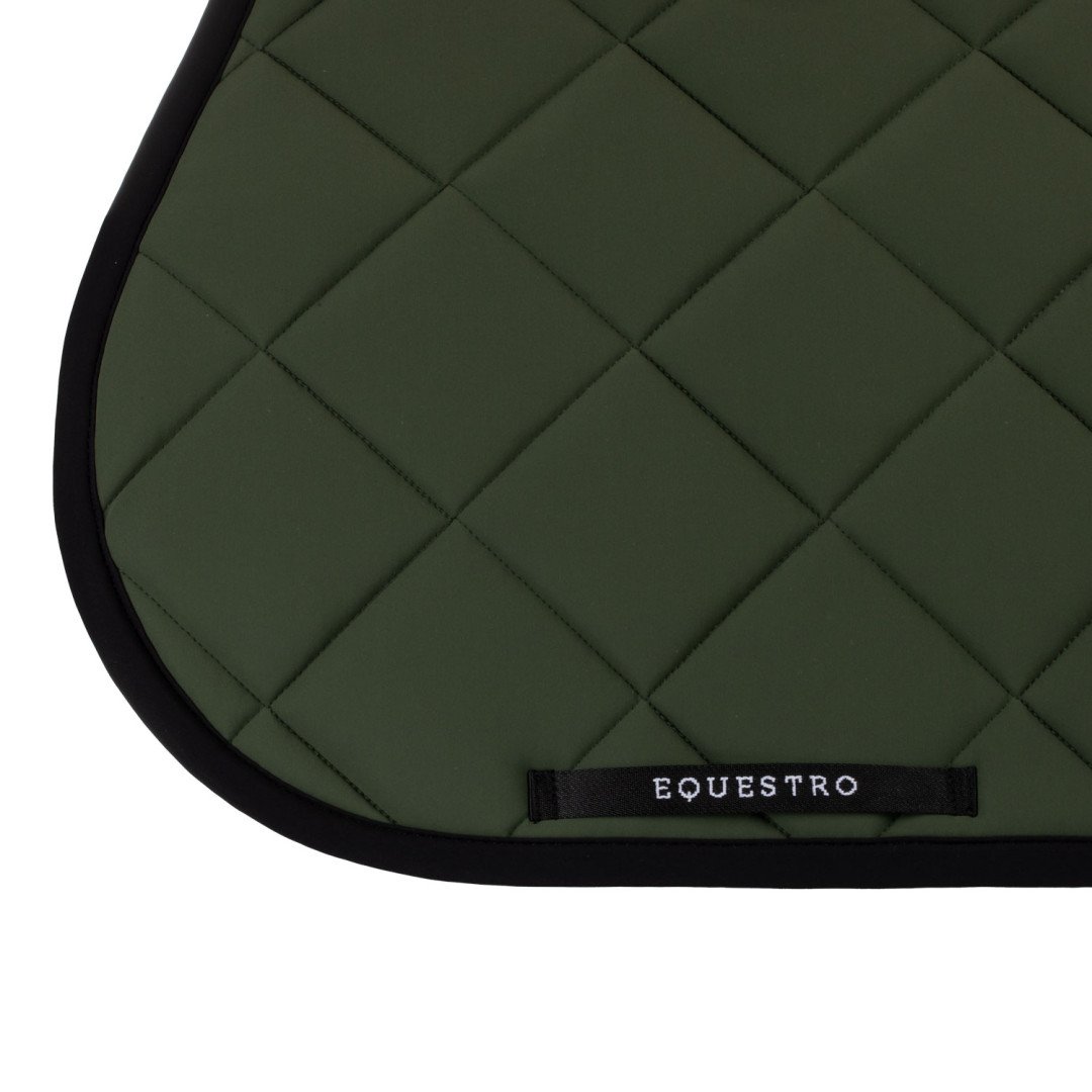 Tapis de selle d' Equestro pour saut d'obstacles en tissu technique Black Line Edition