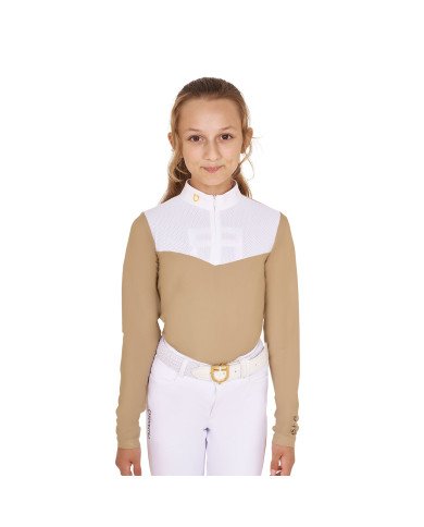 Polo bambina a manica lunga