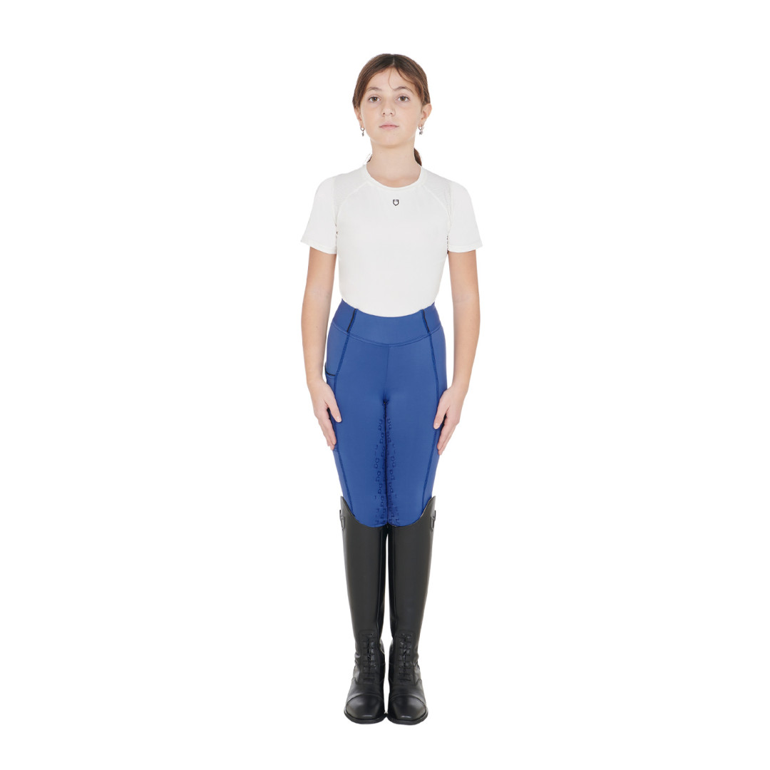 Leggins bambina slim fit grip con logo Leggins bambina slim fit grip con logo