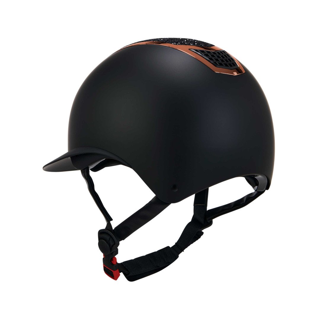 Casco Equestro modelo Eclipse Stone Mat viseira ampla 3 estofamento