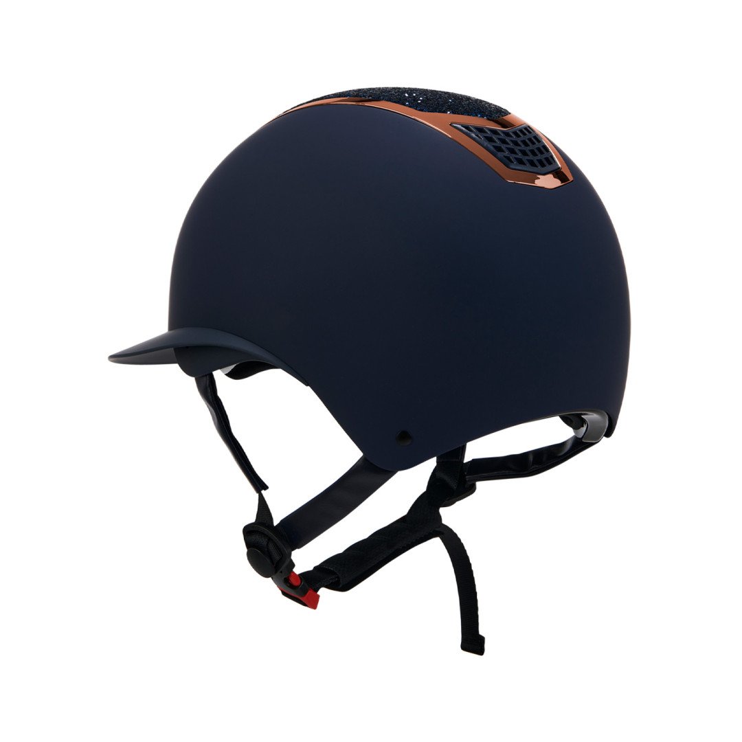 Casco Equestro modelo Eclipse Stone Mat viseira ampla 3 estofamento