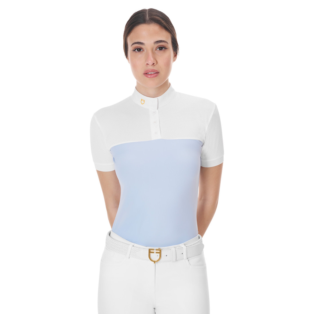Woman Polo Shirt Ss Buttons 1 2 Mesh Woman Polo Shirt Ss Buttons 1 2 Mesh