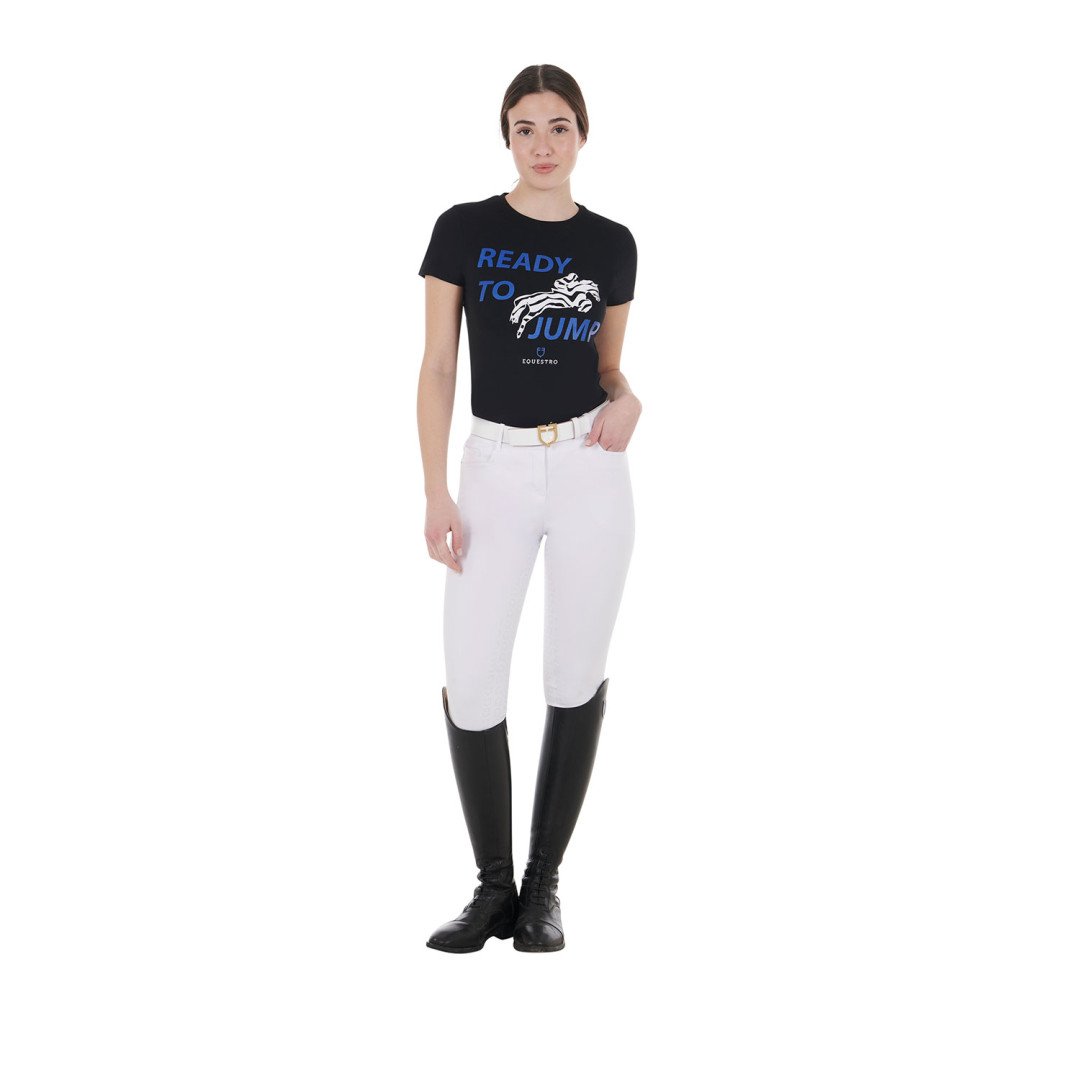 Ready to Jump Damen-Baumwoll-T-Shirt