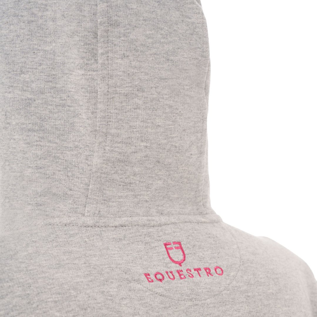 Sudadera con capucha y cremallera para mujer con logotipo efecto esponja