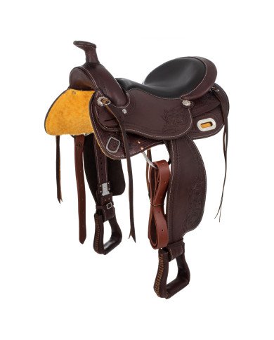 Western Saddle Stainless Steel Fitting Grain Leather Flower Stamp 2815