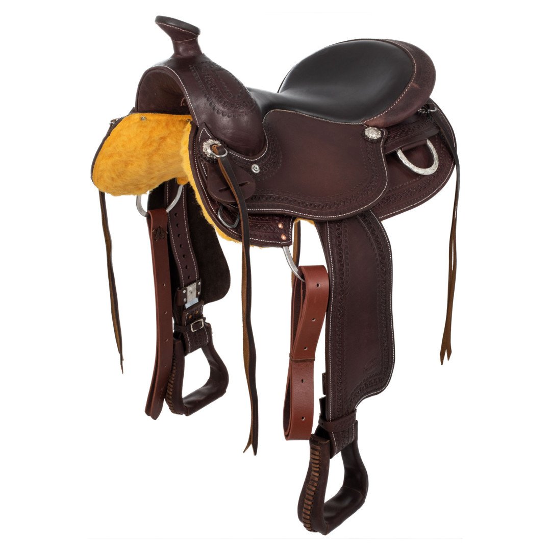 Sela Ocidental Sela Aço Inoxidável Selo Cobra Couro Grain 2817