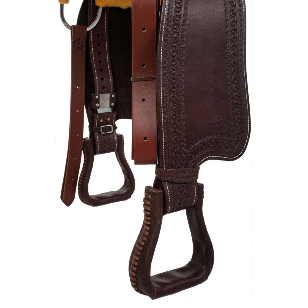 Western Saddle Acier Inoxydable Raccord Grain Cuir Snake Stamp 2817