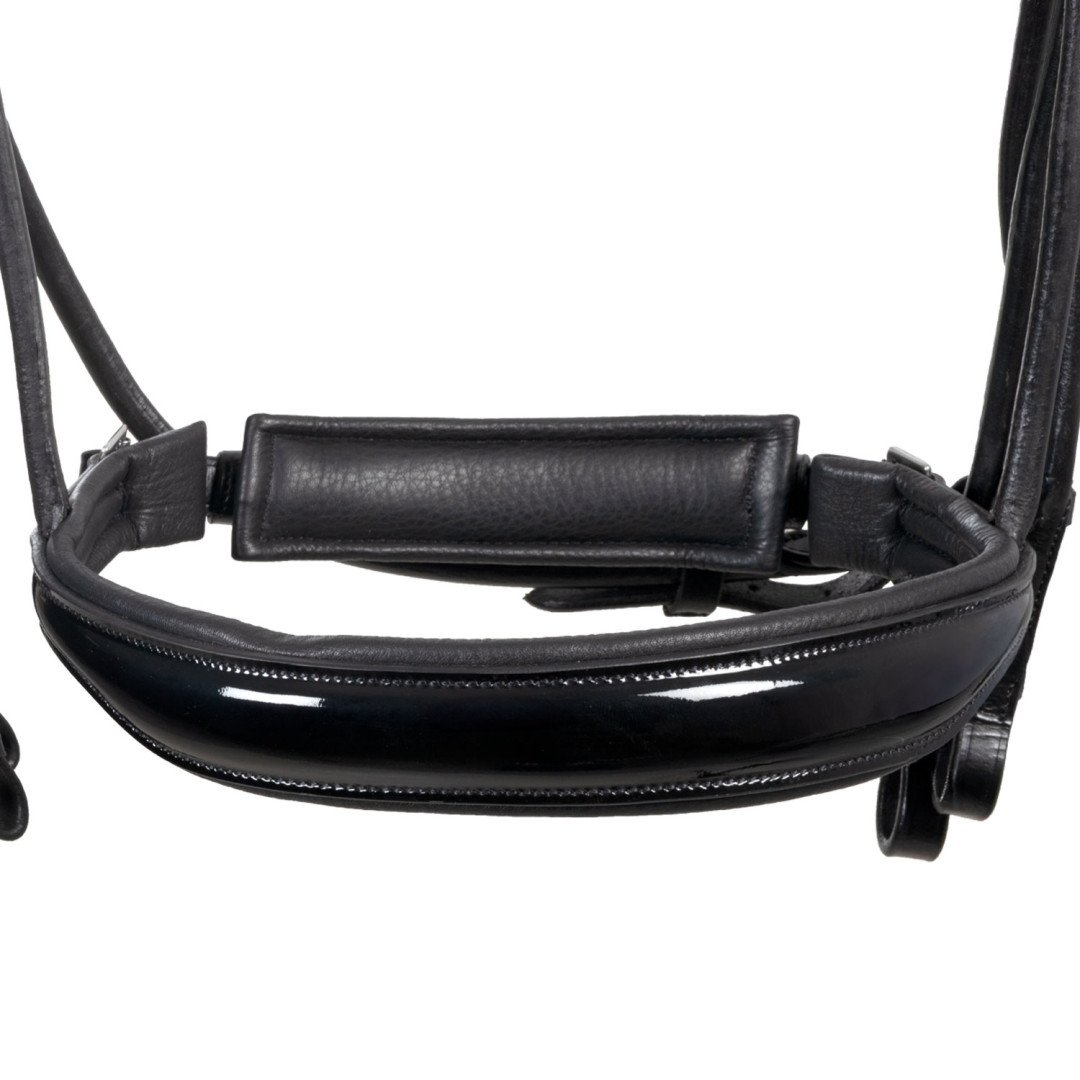 Briglia da dressage in cuoio con sovracapo anatomico