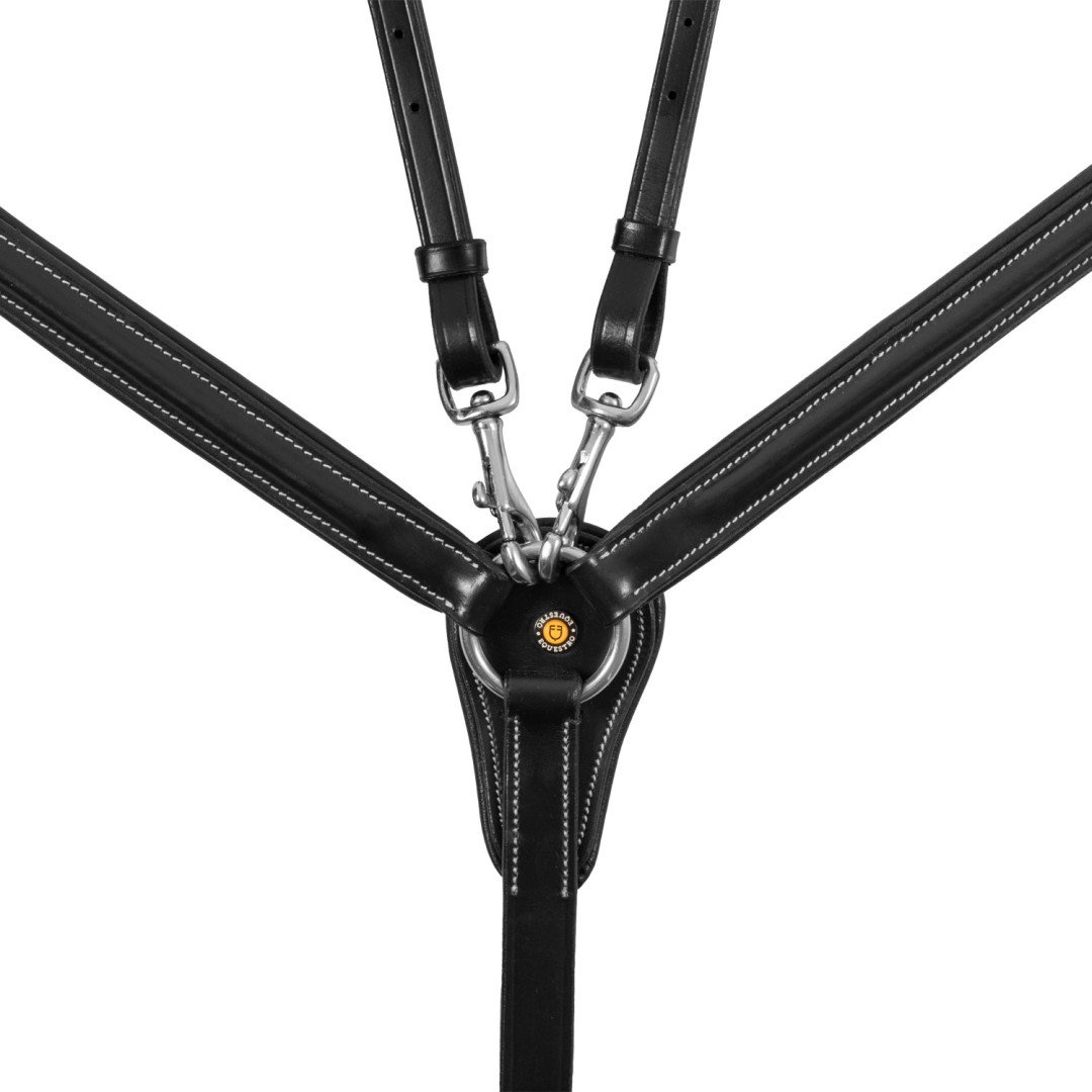 Vorderzeug mit herausnehmbarem gleitendes ringmartingal und elastischen Einsätzen