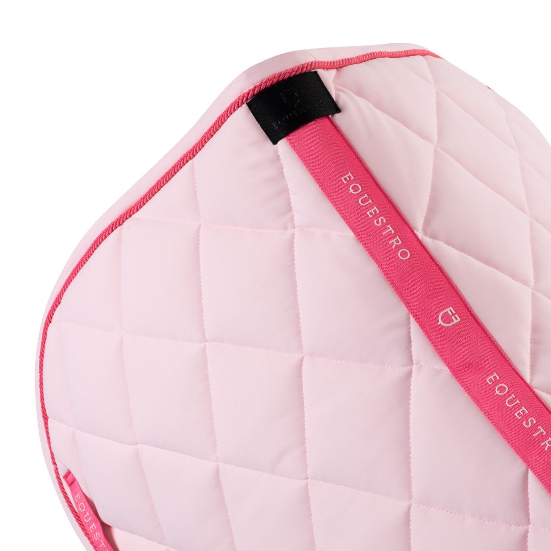 Tapis de selle de selle d'obstacle en tissu technique avec logo sur empiècement en mousse