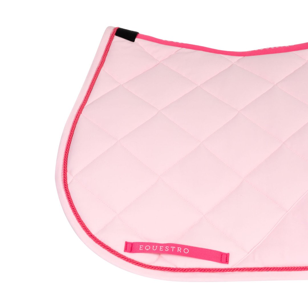 Tapis de selle de selle d'obstacle en tissu technique avec logo sur empiècement en mousse