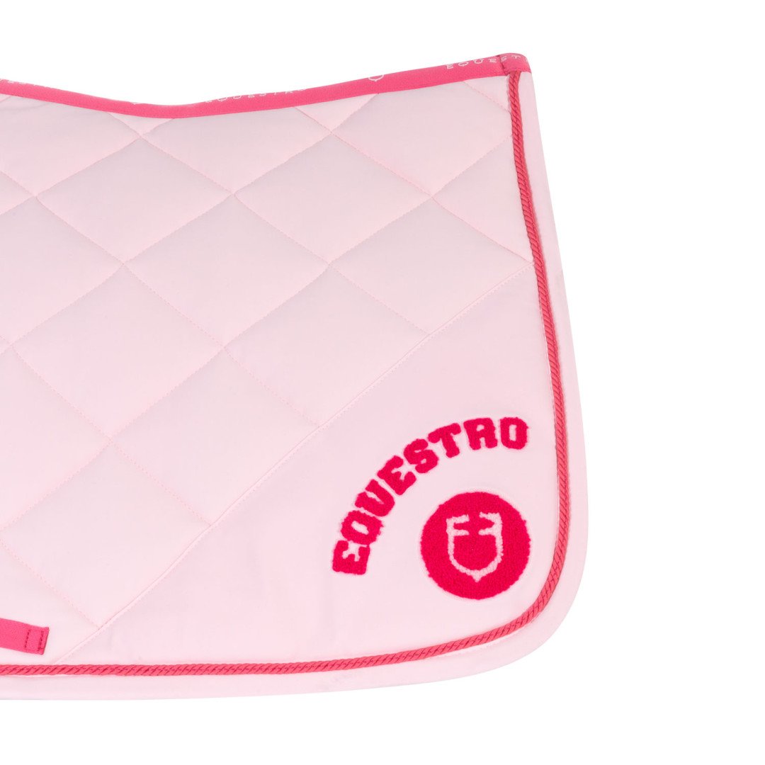 Tapis de selle de selle d'obstacle en tissu technique avec logo sur empiècement en mousse