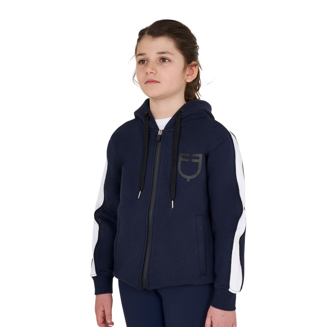 Equitime Saddlery Online  Felpa bambina in cotone con cappuccio e zip frontale 75,41 €