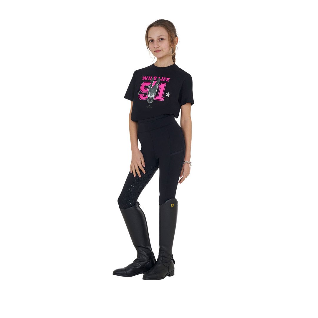 T-shirt bambina Wild Life in cotone con stampa