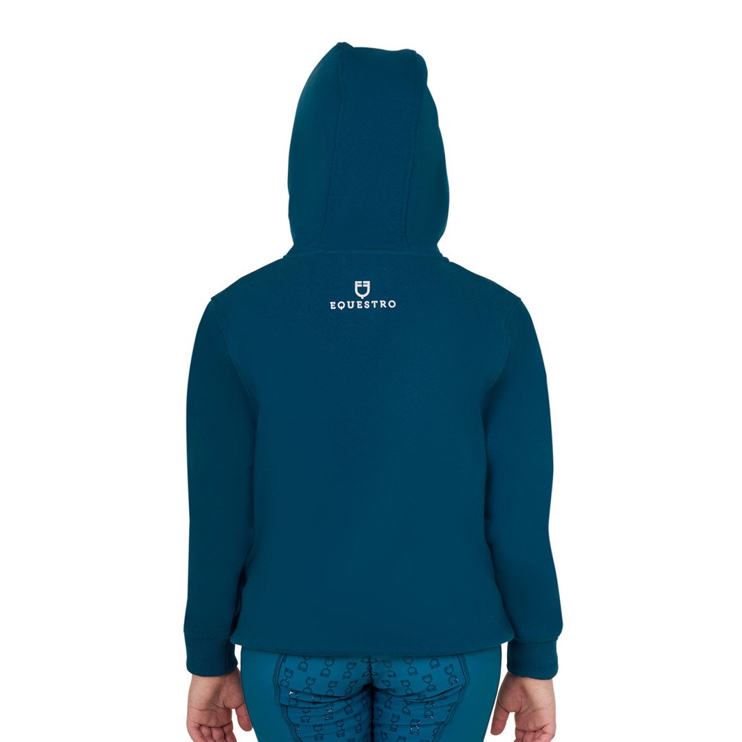 Felpa bambina istituzionale con zip frontale