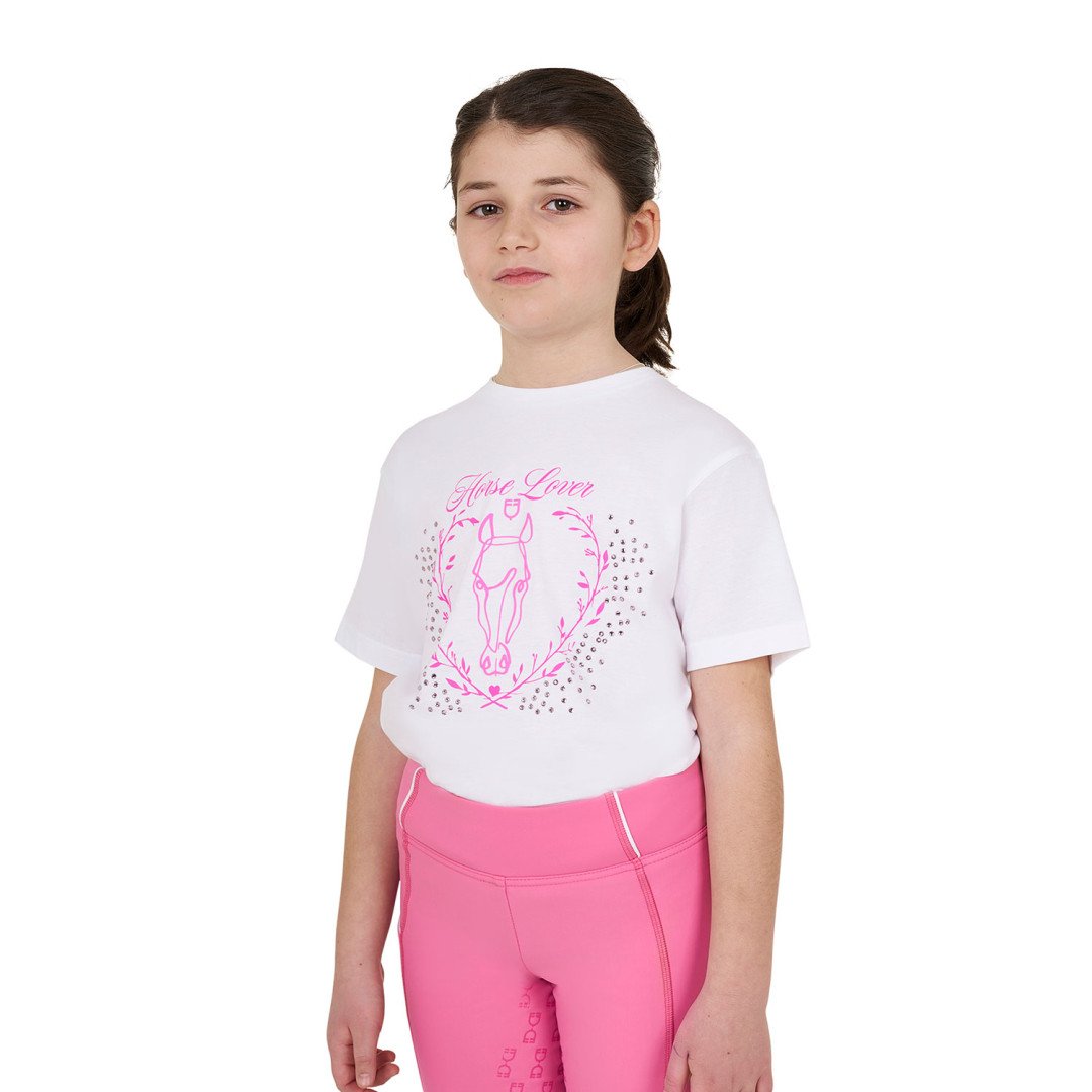 T-shirt bambina Horse Lover in cotone