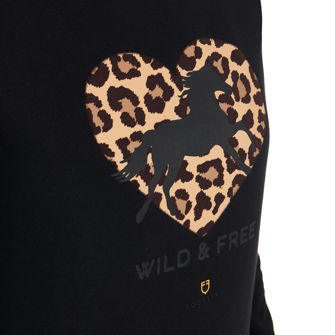 Equitime Saddlery Online Felpa girocollo da donna in cotone Wild & Free 48,36&nbsp;€