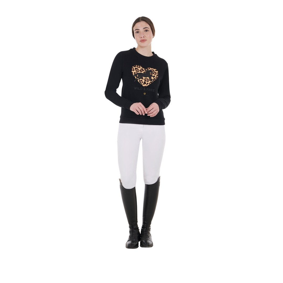 Equitime Saddlery Online Felpa girocollo da donna in cotone Wild & Free 48,36&nbsp;€