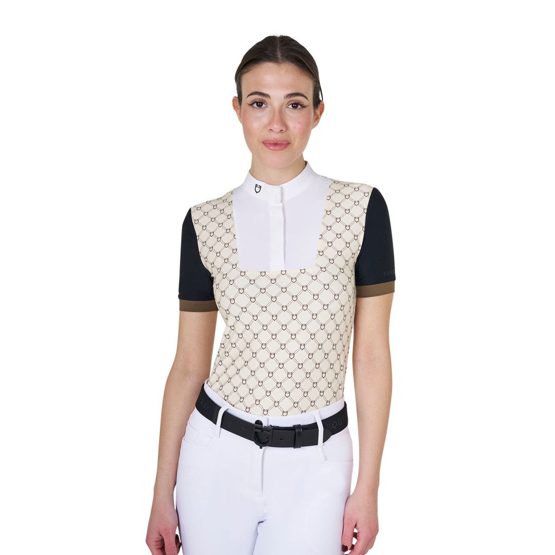 Equitime Selleria Online Polo donna da concorso a manica corta con stampa monogram 81,15&nbsp;€