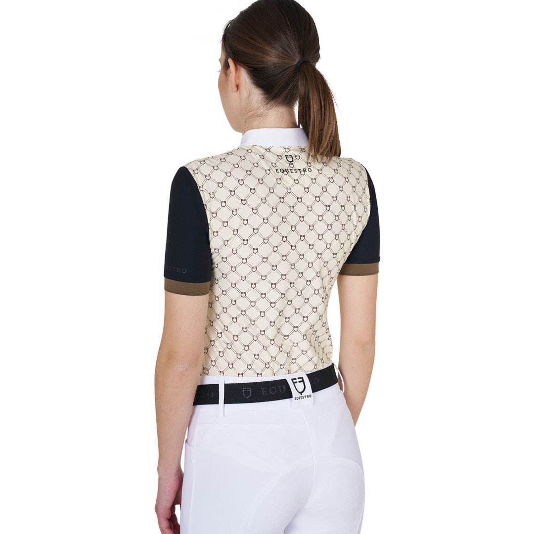 Equitime Selleria Online Polo donna da concorso a manica corta con stampa monogram 81,15&nbsp;€