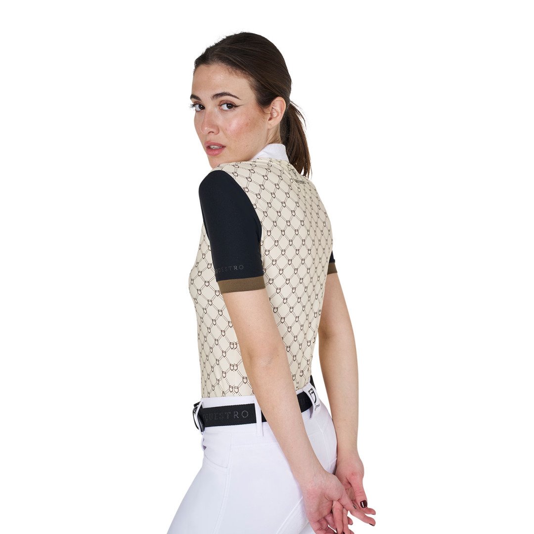 Equitime Selleria Online Polo donna da concorso a manica corta con stampa monogram 81,15&nbsp;€