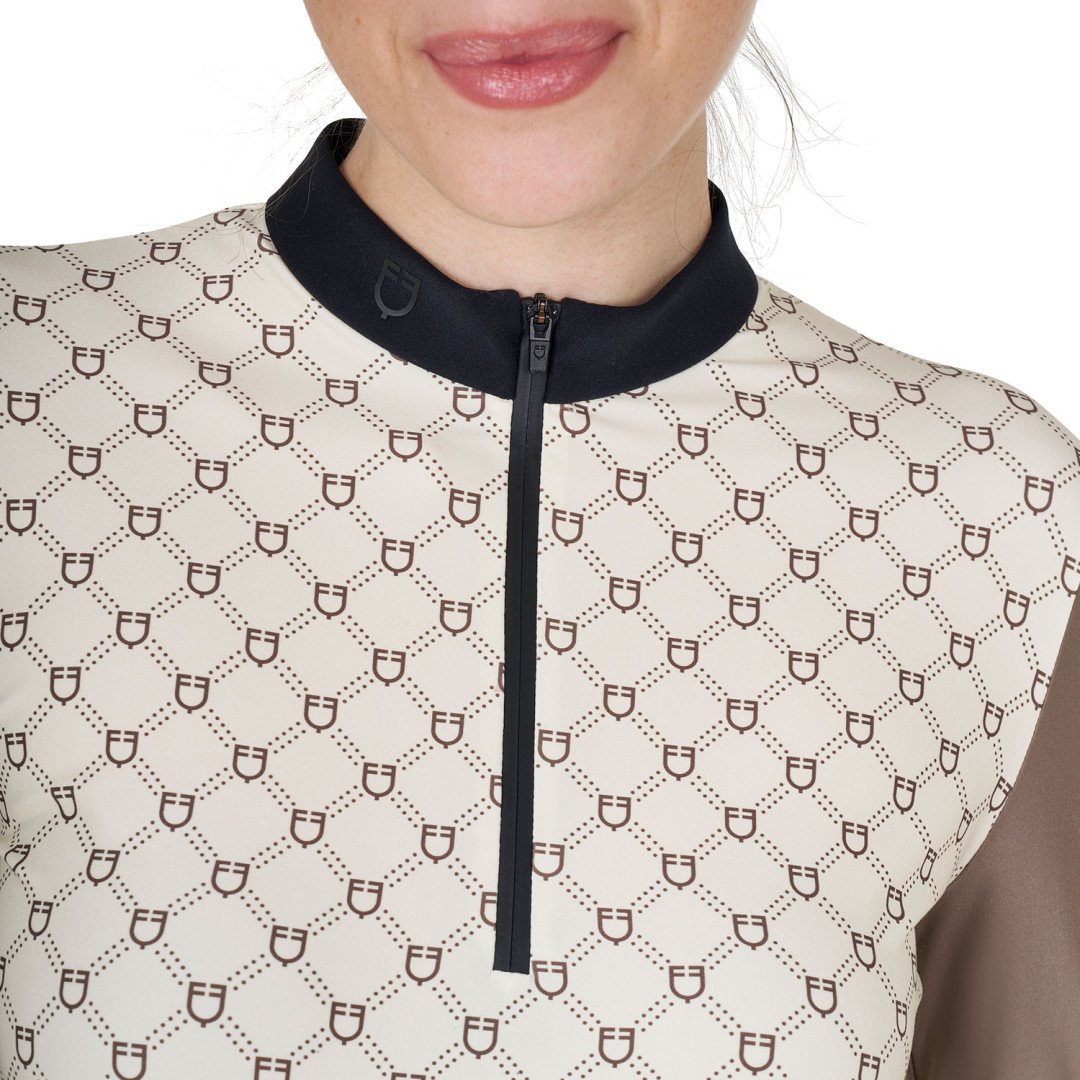 Equitime Saddlery Online Polo donna da allenamento a manica lunga con stampa monogram 81,15&nbsp;€