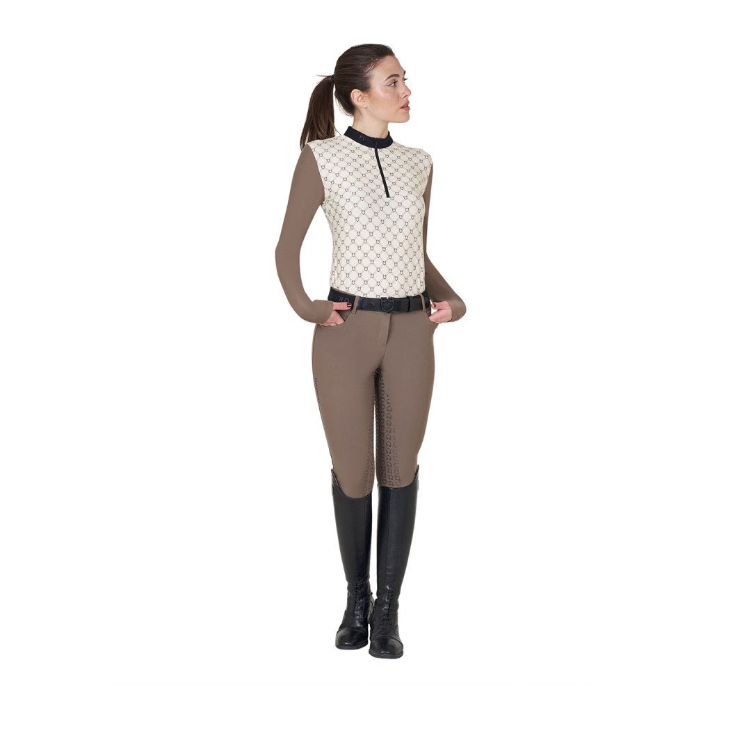 Equitime Saddlery Online Polo donna da allenamento a manica lunga con stampa monogram 81,15&nbsp;€