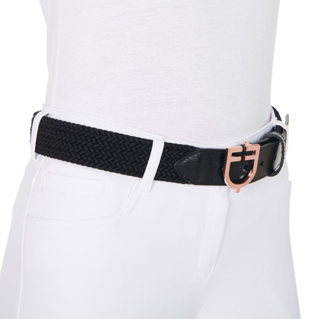 Equitime Saddlery Online Cintura in cuoio con elastico e logo rosegold a fibbia 64,75&nbsp;€