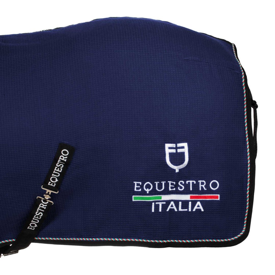 Coperta da box in tessuto waffle Equestro X FISE
