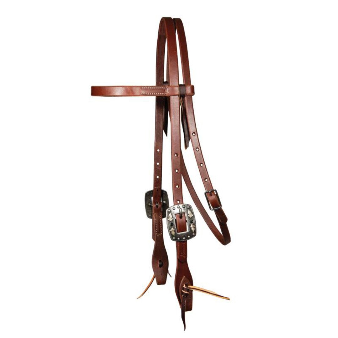 Equitime Saddlery Online TESTIERA IN CUOIO GRASSO DA 5/8 DOUBLE BUCKLE CON FIBBIA FEATHER 114,59&nbsp;€