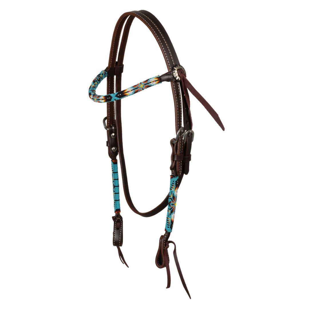 Equitime Selleria Online  BRIGLIA WESTERN OLIATA CON PERLINE NAVAJO SKY 116,39 €