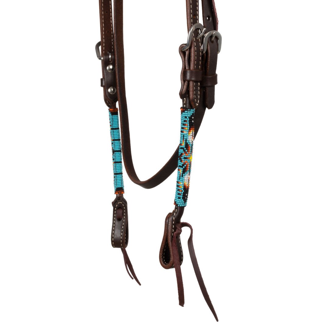 Equitime Selleria Online  BRIGLIA WESTERN OLIATA CON PERLINE NAVAJO SKY 116,39 €