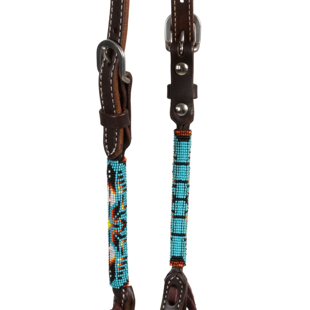 Equitime Saddlery Online  BRIGLIA WESTERN NAVAJO SKY CON PERLINE OLIATE A UN ORECCHIO 84,84 €