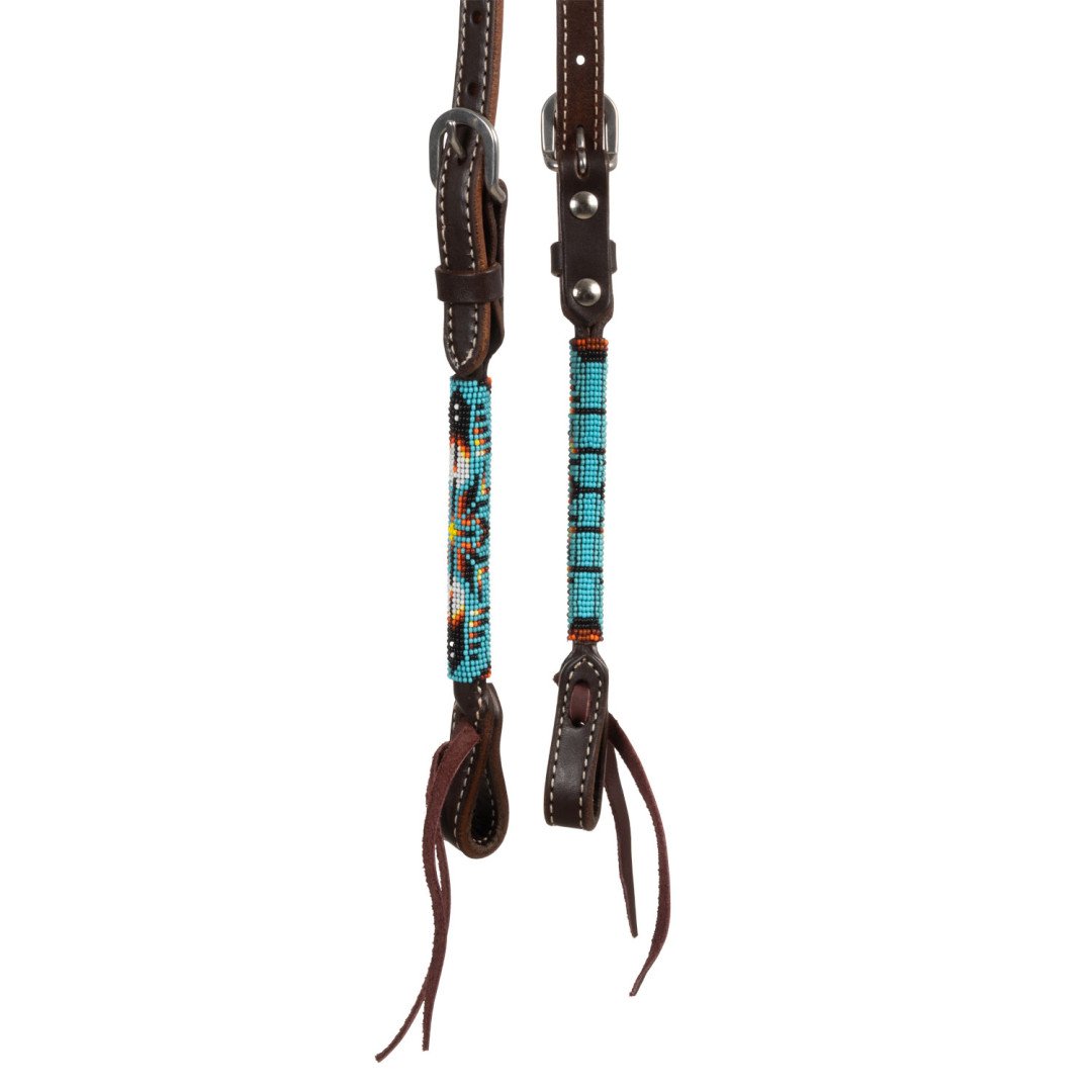 Equitime Saddlery Online  BRIGLIA WESTERN NAVAJO SKY CON PERLINE OLIATE A UN ORECCHIO 84,84 €