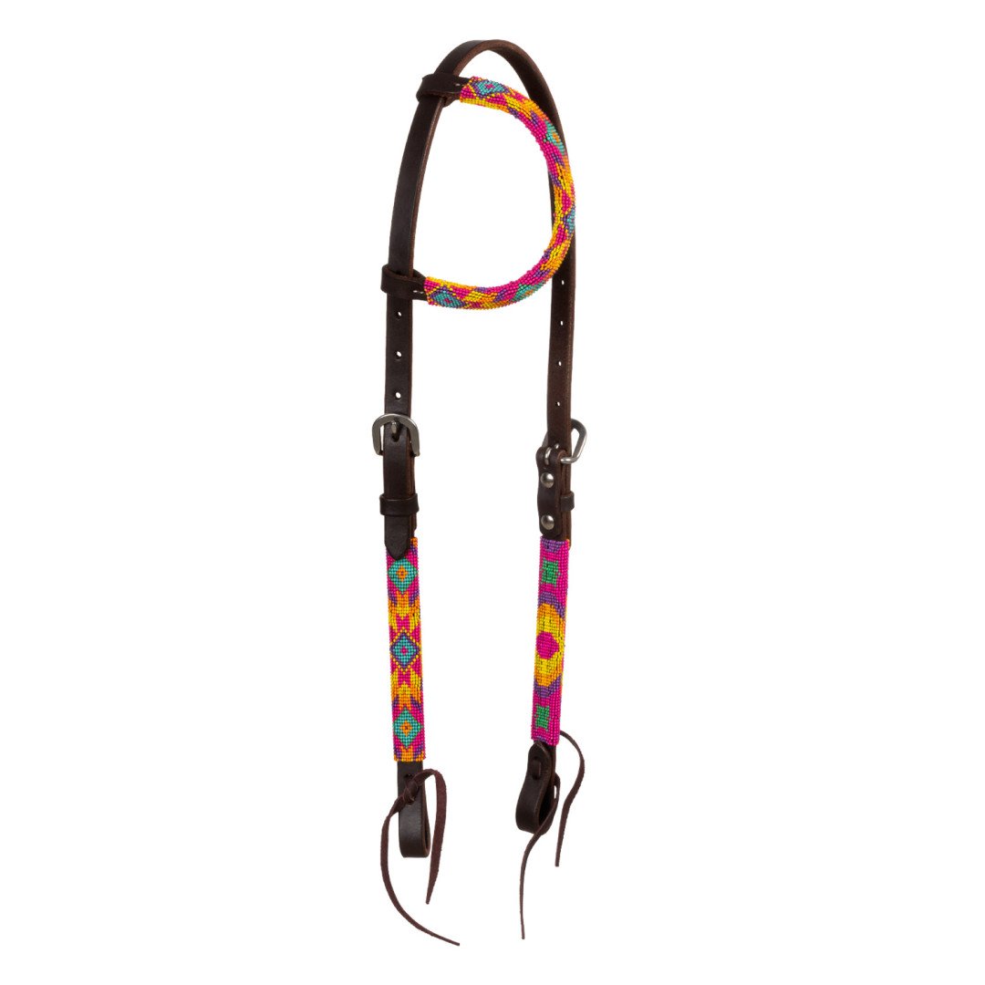 Equitime Selleria Online BRIGLIA WESTERN CON PERLINE MULTICOLORE E OLIATA A UN ORECCHIO 79,92&nbsp;€