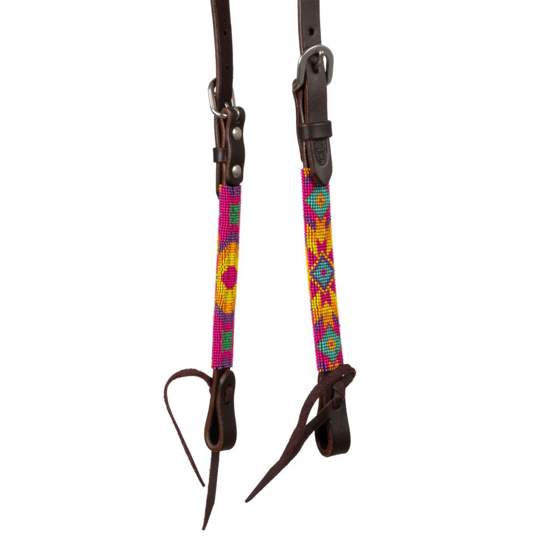 Equitime Selleria Online BRIGLIA WESTERN CON PERLINE MULTICOLORE E OLIATA A UN ORECCHIO 79,92&nbsp;€