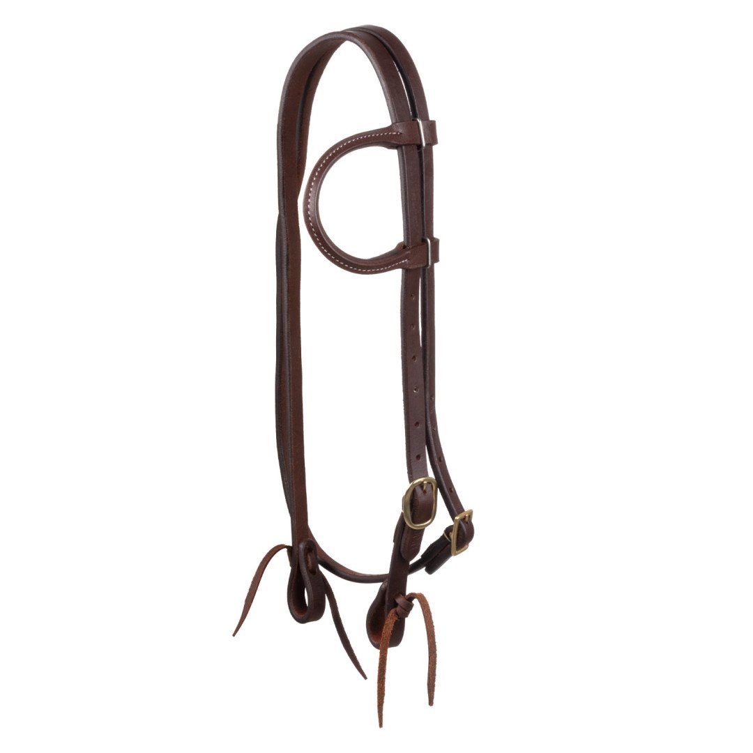 Equitime Selleria Online Briglia western monorecchio con sottogola (ottone) 27,87&nbsp;€