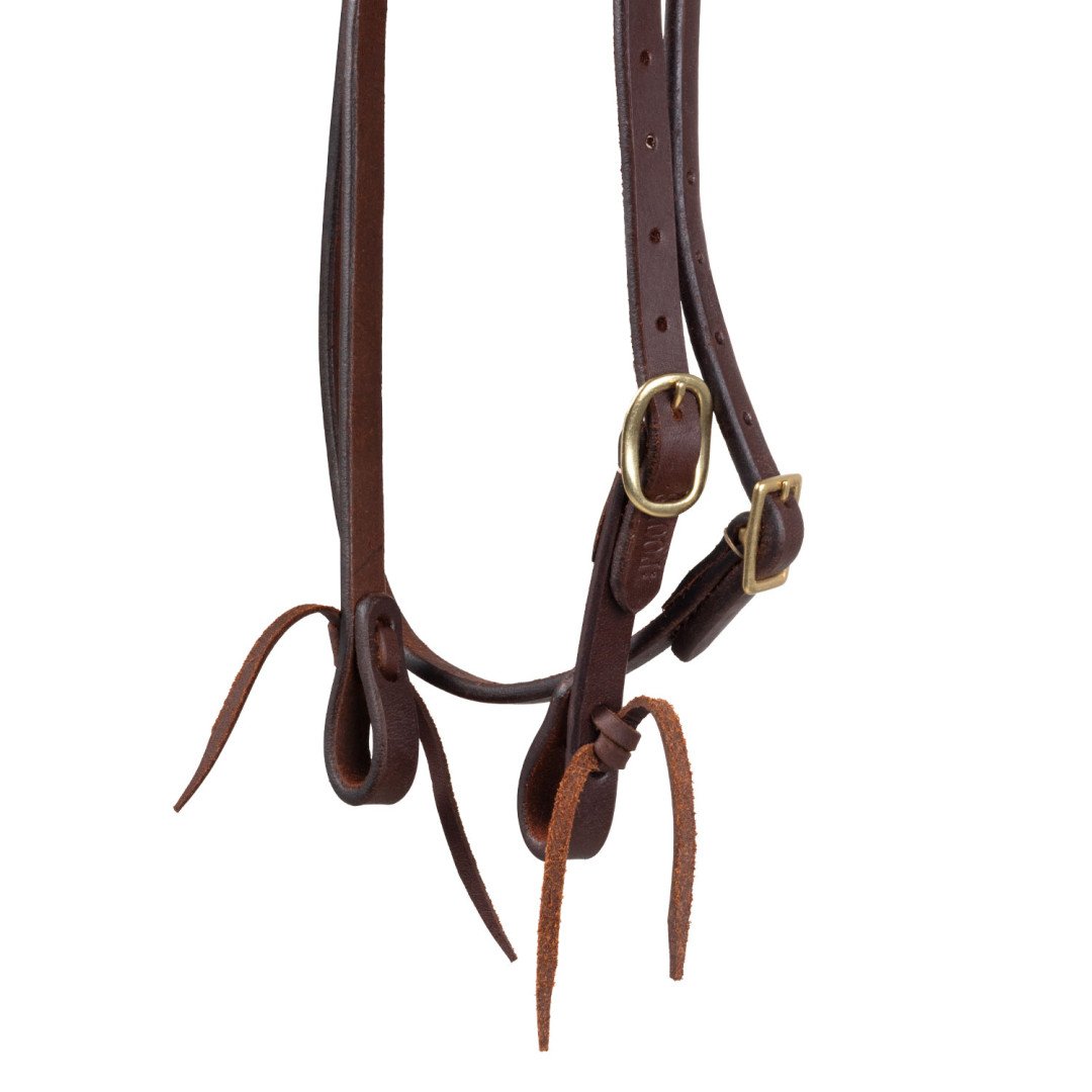Equitime Selleria Online Briglia western monorecchio con sottogola (ottone) 27,87&nbsp;€
