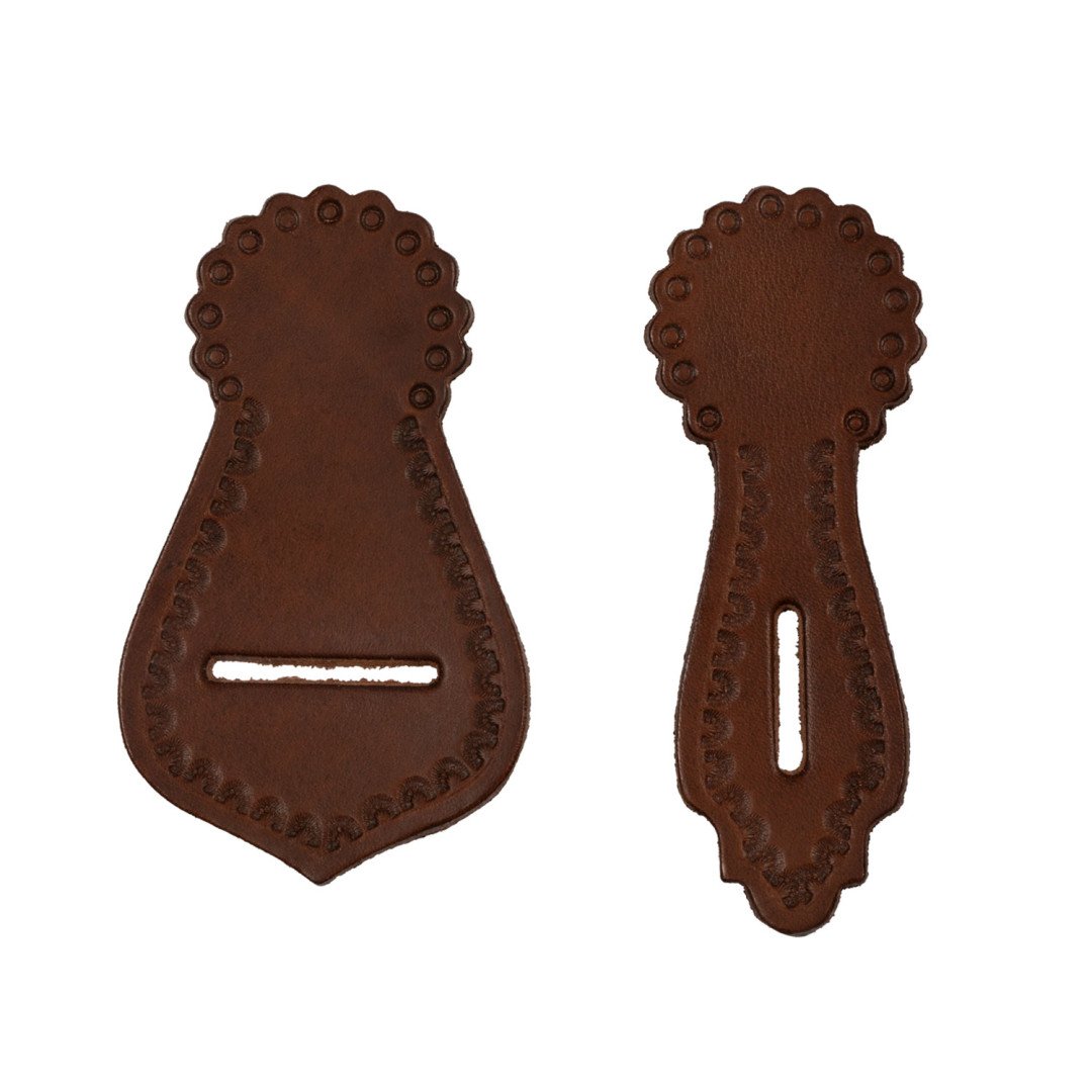Equitime Saddlery Online  Pair of Western saddle strap holders with leather rosettes 42,21 €